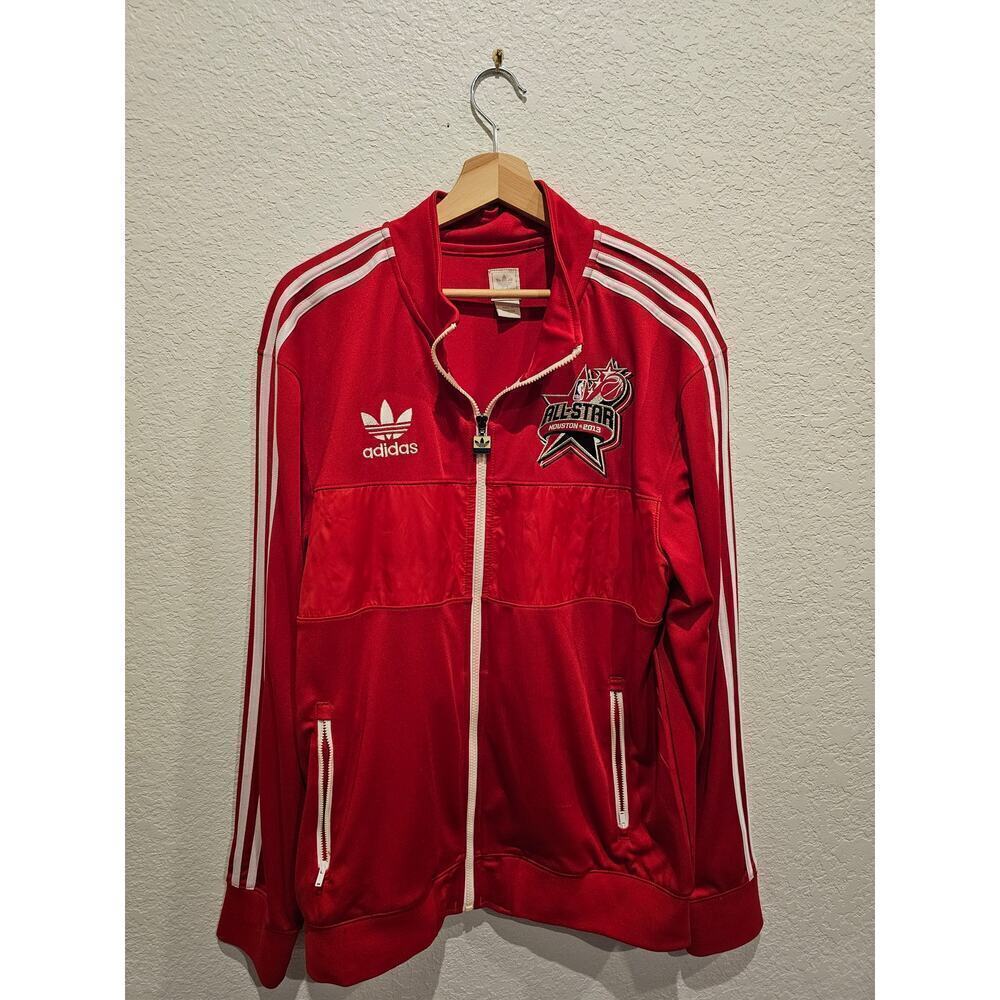 Adidas Men’s 2013 NBA All Star Game Adidas Originals Red Track Jacket Sz Large